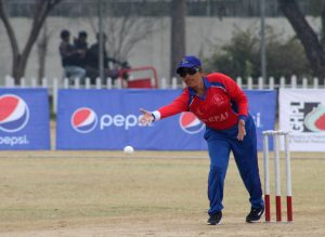 Abha Regmi of Nepal batting