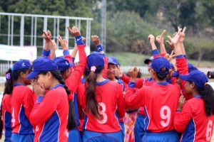Nepali players celebrating after their regular 5th win