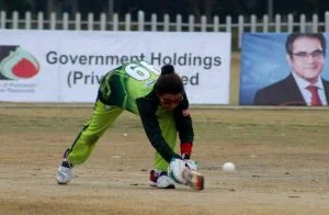 Nisha Bux of Pakistan Batting