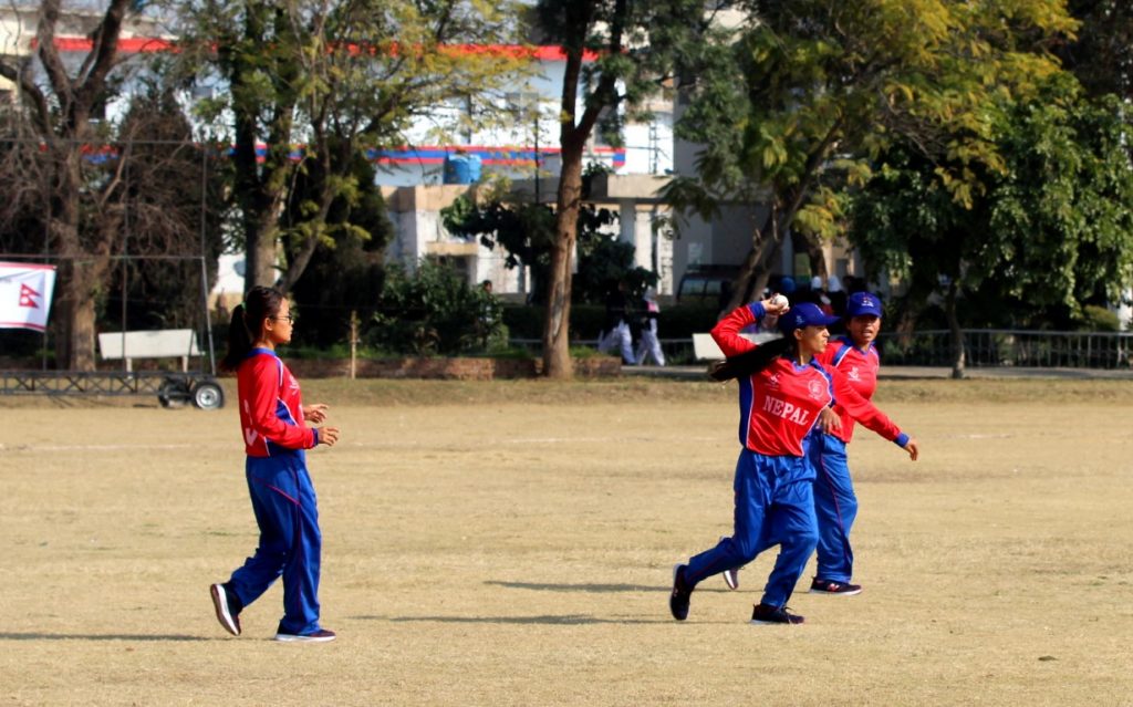 Sarita Giri of Nepal bowling